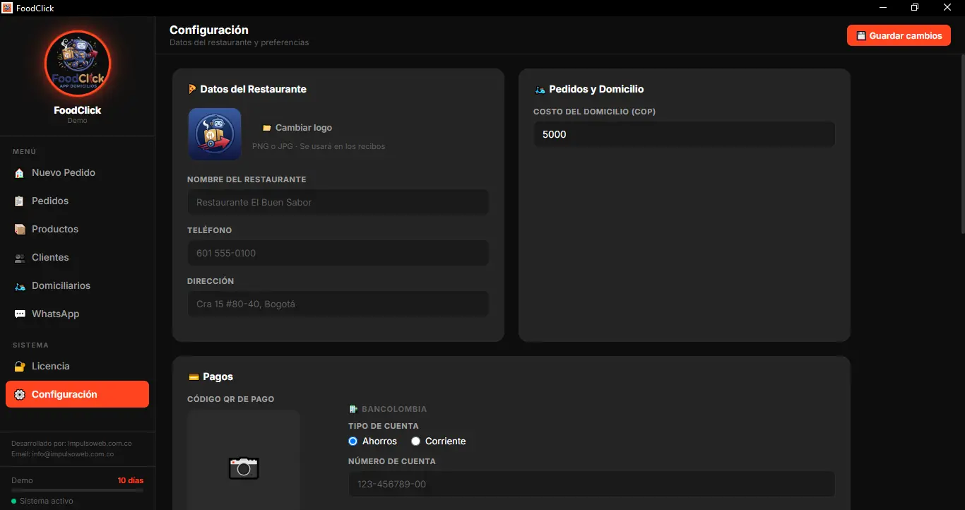 Módulo de Configuración