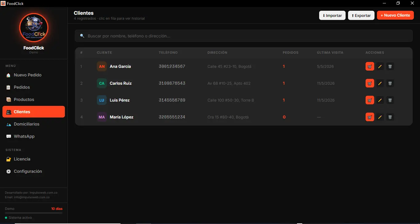 Base de Clientes Privada