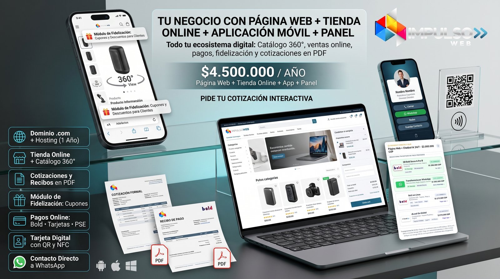 Showcase Tienda en Línea E-Commerce Transaccional en PC y Móvil ImpulsoWeb
