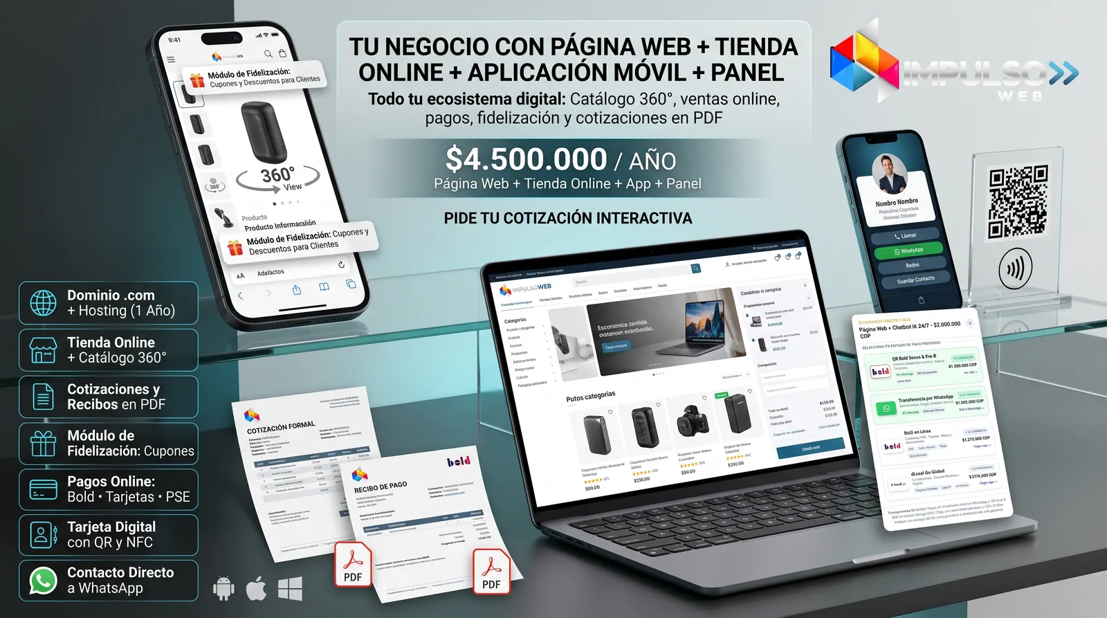 Showcase Tienda en Línea E-Commerce Transaccional en PC y Móvil ImpulsoWeb