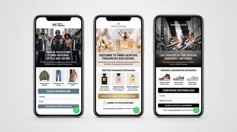 Ejemplo de Landing Page ImpulsoWeb 2: presentación de producto o servicio con llamados a la acción