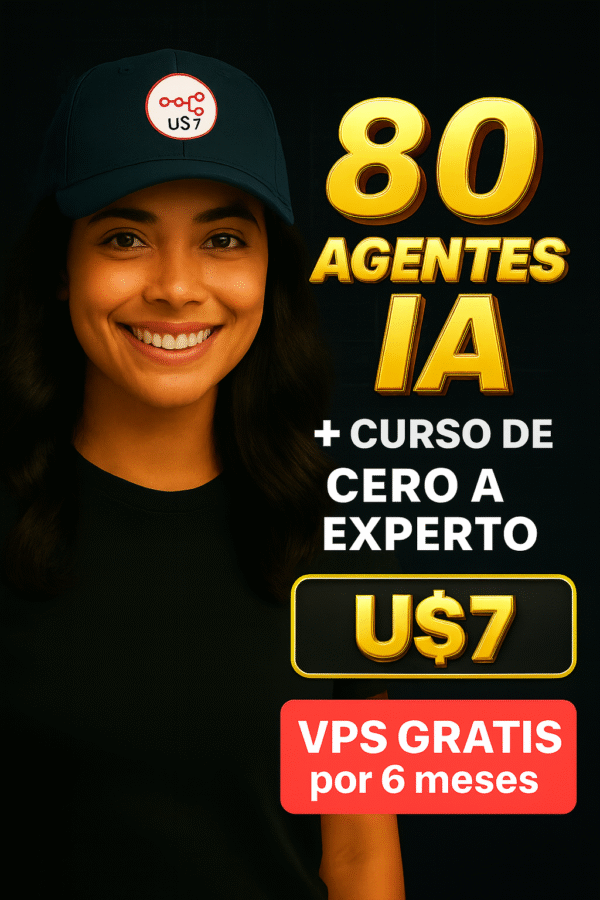 Pack Automatización n8n: Curso Completo + 80 Agentes IA para Automatizar tu Negocio